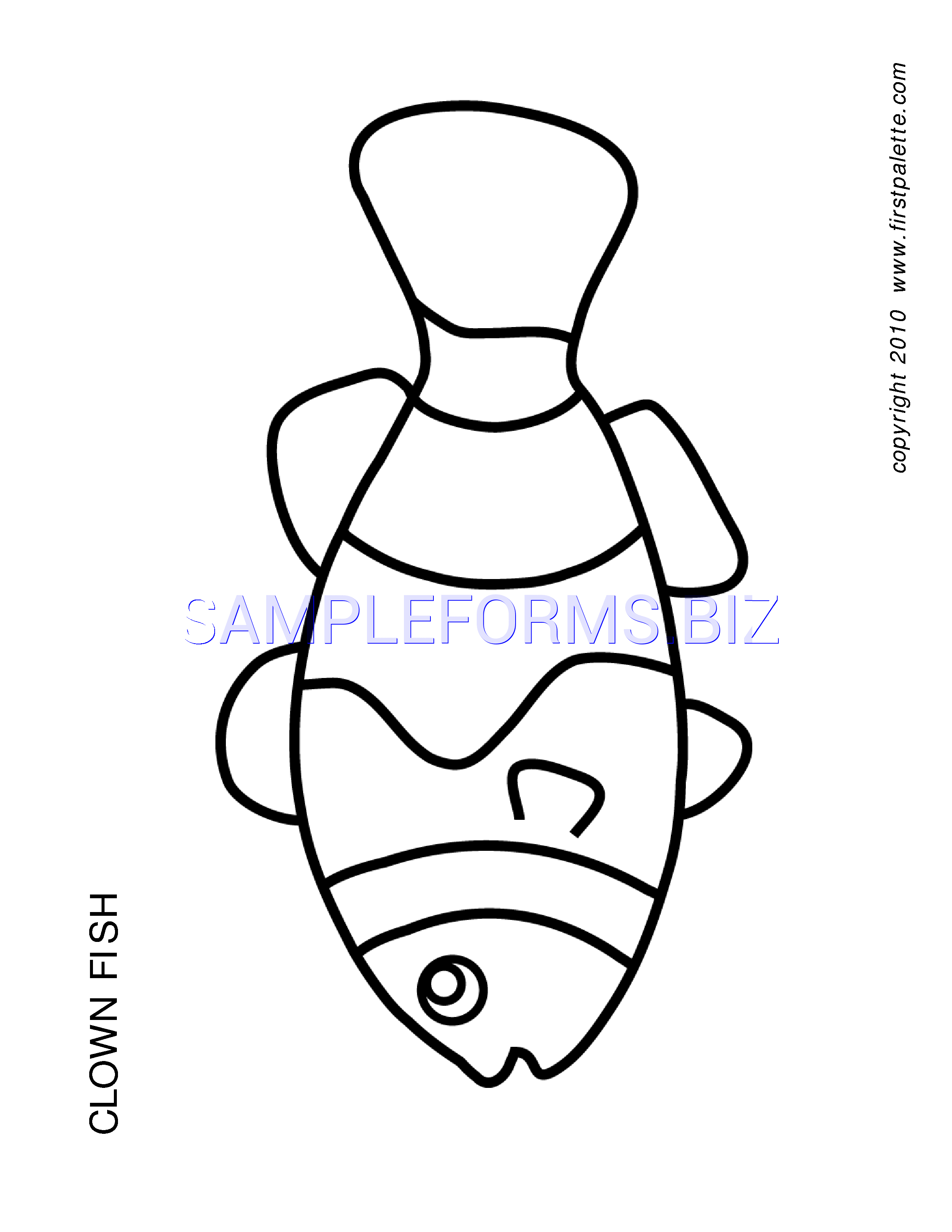Preview free downloadable Crown Fish Template in PDF (page 1)